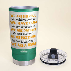 We Work Together We Are Team, Personalized Teacher Tumbler, Gift For Teacher - Tumbler Cup - GoDuckee