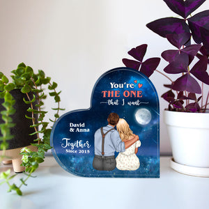 You're The One That I Want Personalized Couple Plaque, Gift For Couple - Decorative Plaques - GoDuckee