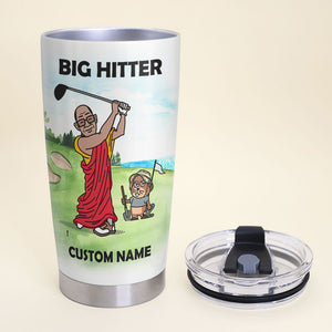 Personalized Golf Tumbler - Big Hitter, Hey Lama - Tumbler Cup - GoDuckee