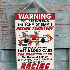 A Prayer, Good Times And A Lot Of Racing Personalized Racing Metal Sign - Metal Wall Art - GoDuckee