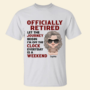 Officially Retired, Personalized Shirt, Gift For Retired - Shirts - GoDuckee