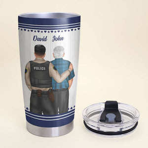 My Favorite Police Officer Calls Me Dad/Mom - Personalized Tumbler Cup - Gift For Dad/Mom - Tumbler Cup - GoDuckee