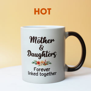 Mother & Daughters Forever Linked Together - Personalized Magic Mug - Magic Mug - GoDuckee