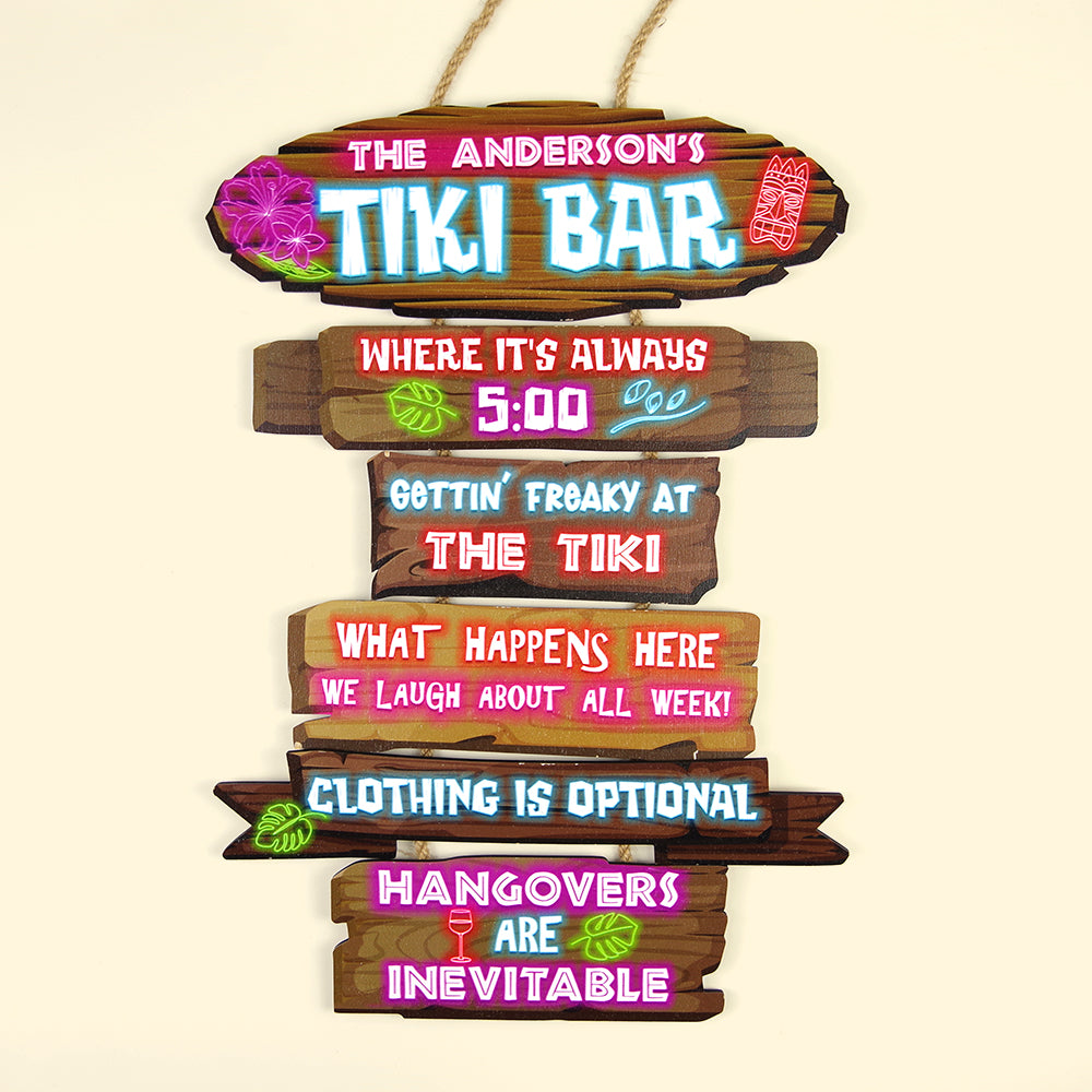 Tiki Bar - Personalized Pallet Wood Sign - Wood Sign - GoDuckee