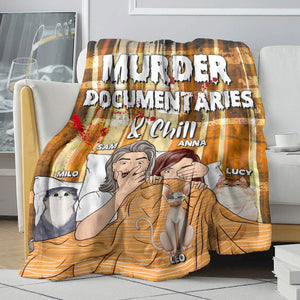Serial Killer Documentaries And Chill Personalized Horror Blanket, Gift For Couple - Blanket - GoDuckee