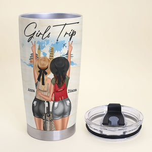 Happiness Is Planning A Trip To Somewhere New With Someone You Love Personalized Traveling Tumbler Cup, Gift For Girls - Tumbler Cup - GoDuckee