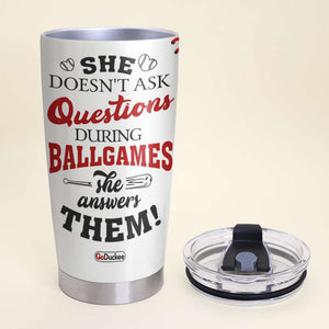 Yes, I Speak Fluent Baseball - Personalized Tumbler Cup - Tumbler Cup - GoDuckee