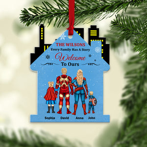 Every Family Has A Story Welcome To Ours, Personalized Acrylic Shape Ornament Gift For Family - Ornament - GoDuckee