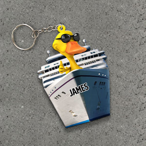 Personalized Cruising Duck Keychain - Keychains - GoDuckee