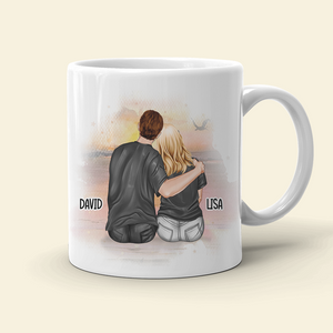 Couple Blanket Hogger Excellent Cook, Personalized Love Pie Chart White Mug - Coffee Mug - GoDuckee