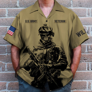 Custom Military Unit - Personalized Army Veteran Hawaiian Shirt - Didn't Go To Harvard I Went To Fort Hood - Hawaiian Shirts - GoDuckee