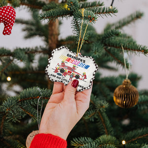 Grandpa's Garage And His Little Personalized Ornament - Ornament - GoDuckee