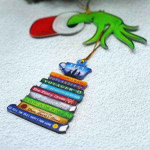 Outlander Bookstack, Special Hand Holding Ornament, Christmas Gift For Book Lover - Ornament - GoDuckee