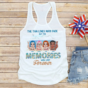 Beaches Booze And Besties Personalized Besties Shirts, Gift For Besties - Shirts - GoDuckee