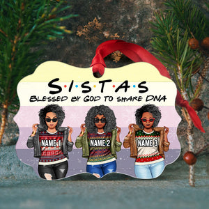 Sisters Sistas Blessed By God To Share DNA Patience Personalized Ornament - Ornament - GoDuckee