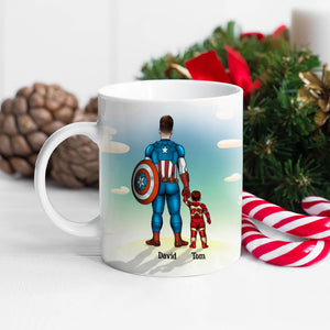 My First Love My First Hero Always My Dad Personalized Family Mug, Gift For Dad/Mom - Coffee Mug - GoDuckee