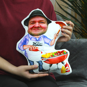 Custom Face Pillow, Love Family, Grill Dad The Grillfather - Pillow - GoDuckee