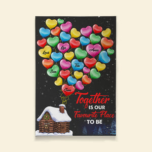 Together Is Our Favorite Place To Be Personalized Canvas Print, Gift For Family - Poster & Canvas - GoDuckee