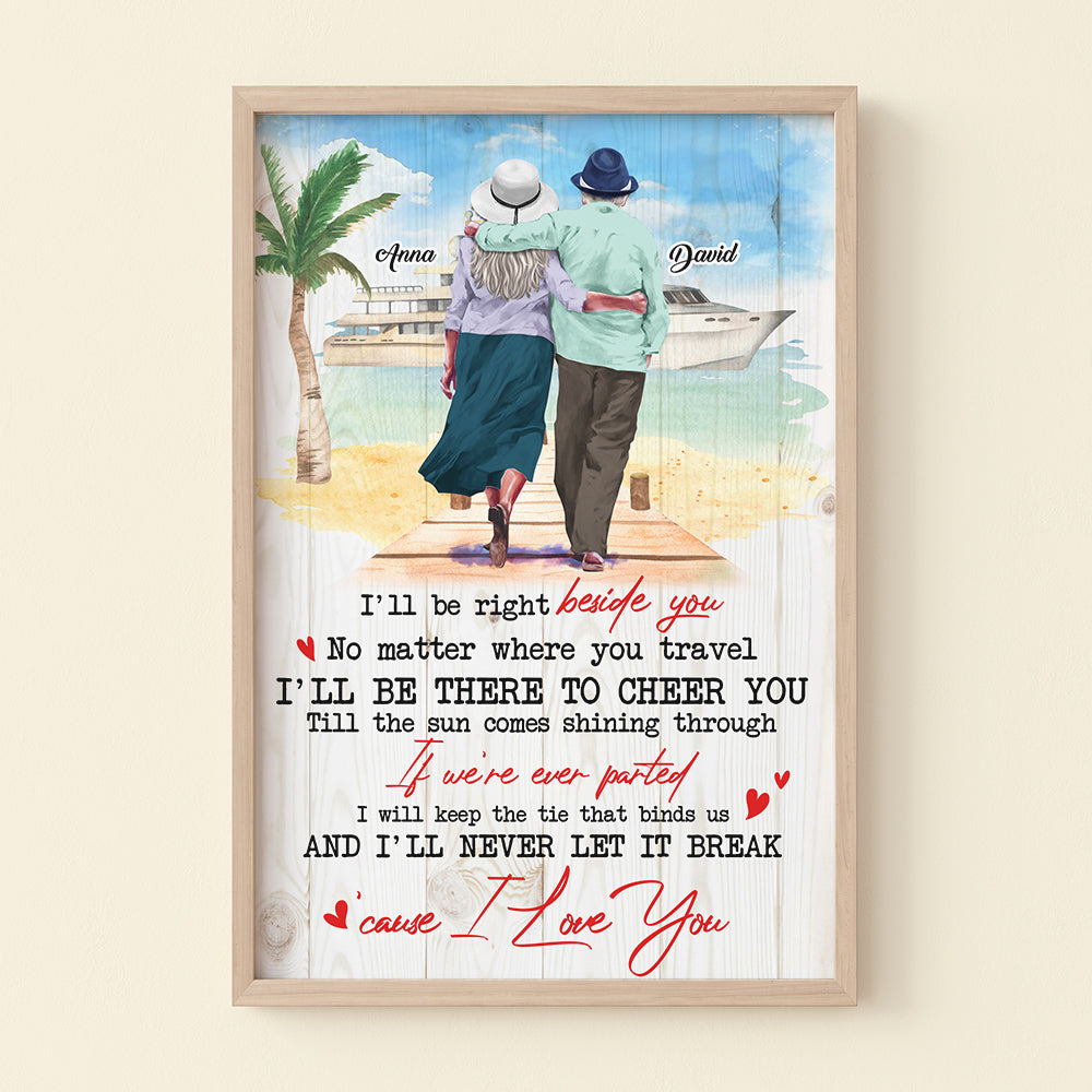 I'll Be Right Beside You Personalized Cruising Canvas Print, Gift For Couple - Poster & Canvas - GoDuckee