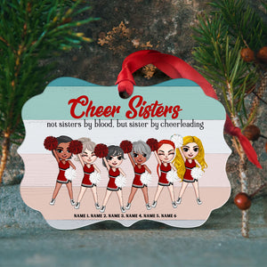 Cheerleading Sister Not Sisters By Blood But Sisters By Cheerleading Personalized Ornament - Ornament - GoDuckee