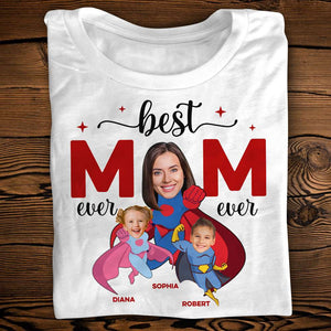 Best Mom Ever, Personalized Shirt With Upload Image, Flying With Mom Shirt, Mother's Day, Birthday Gift For Mom - Shirts - GoDuckee