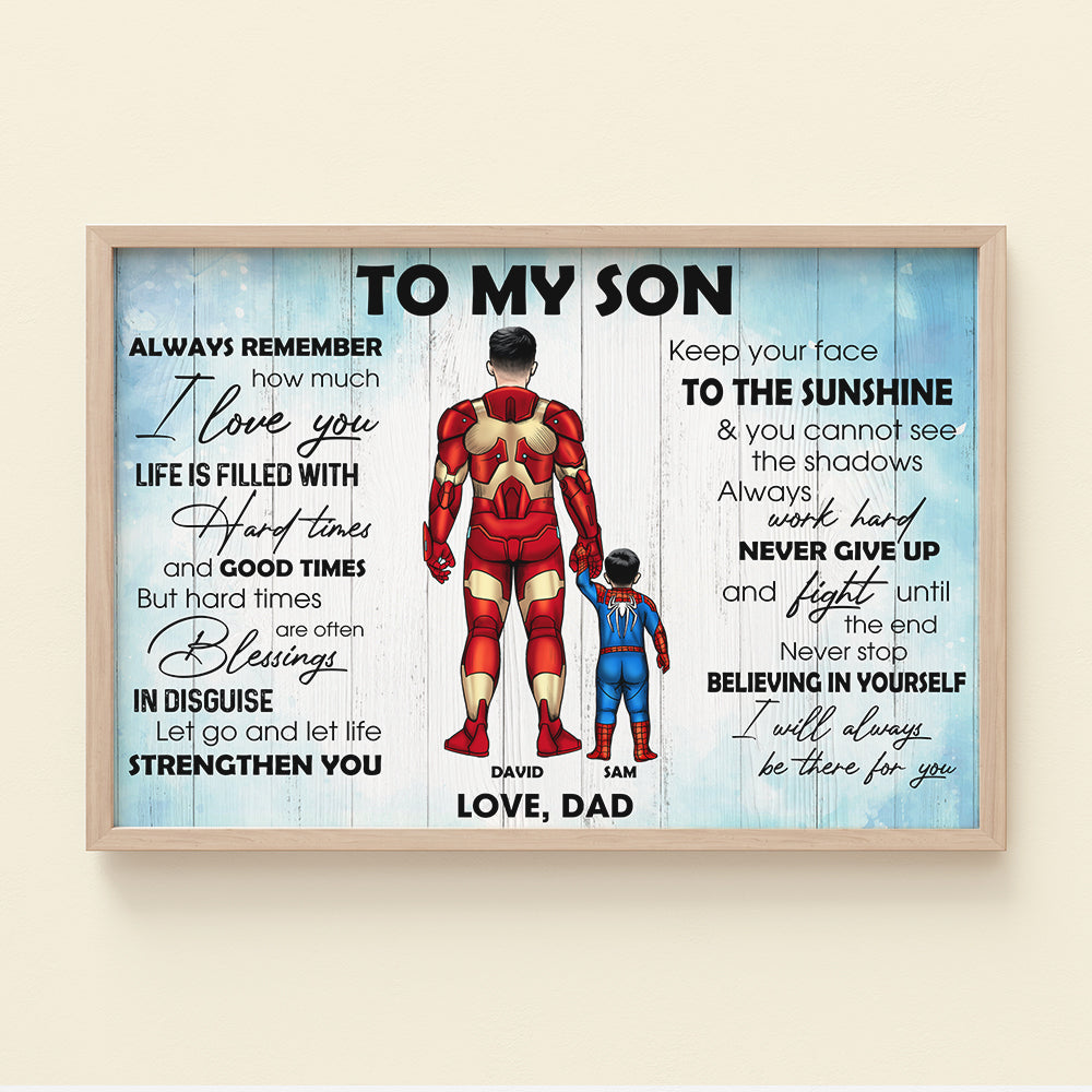 To My Son Always Remember How Much I Love You Personalized Canvas Print - Poster & Canvas - GoDuckee