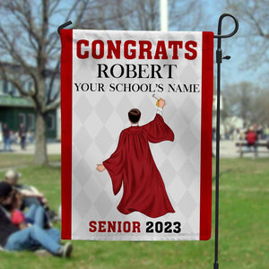 Graduation Congrats Senior 2023, Personalized Flag - Flag - GoDuckee