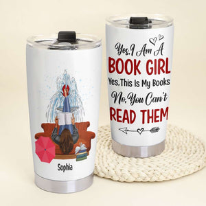 Yes, I Am A Book Girl Personalized Tumbler Cup, Gift For Book Lover - Tumbler Cup - GoDuckee