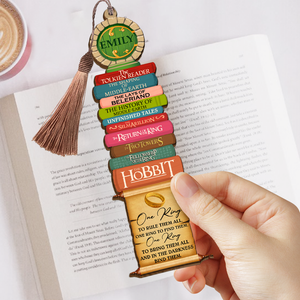 Book One Ring To Rule Them All Personalized Wooden Bookmark - Bookmarks - GoDuckee