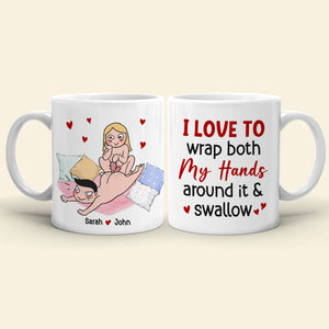 Romantic Couple, I Love To Wrap Both My Hands, Personalized Coffee Mug -  GoDuckee