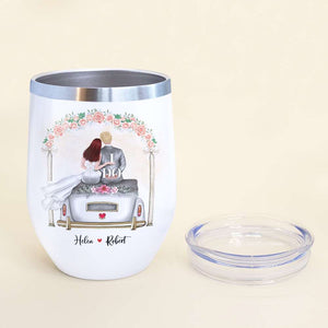 And The Two Shall Become One, Wedding Anniversary Couple Happy Wine Tumbler - Wine Tumbler - GoDuckee