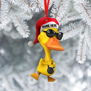 Gym Duck With Kettlebell - Personalized Christmas Ornament - Gift for Gymers - Ornament - GoDuckee