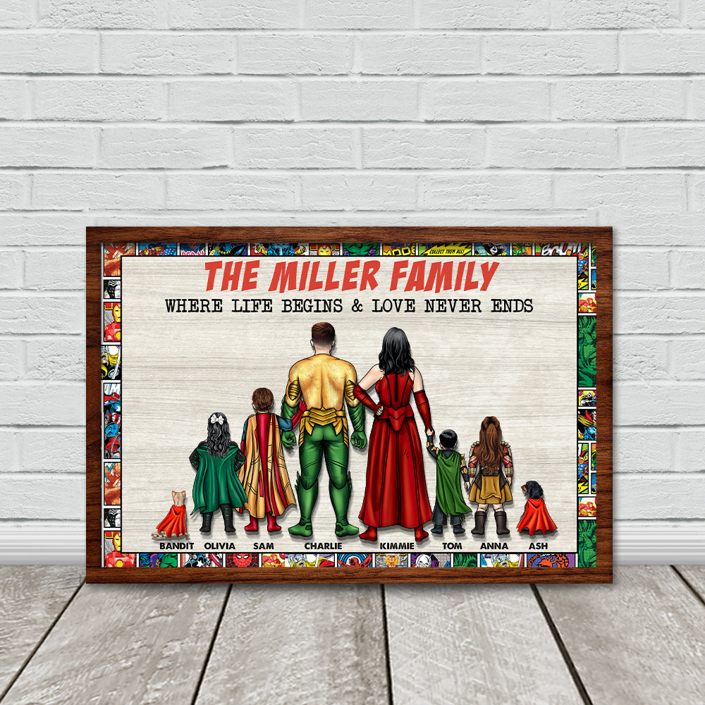 Personalized Family Wood Sign 07NALH150223TM - Wood Sign - GoDuckee