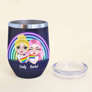 Love Is Love - Personalized Wine Tumbler - Wine Tumbler - GoDuckee