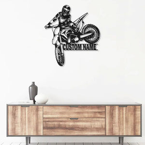 Personalized Motocross Art Lights - Gift for Motocross Enthusiasts - - GoDuckee
