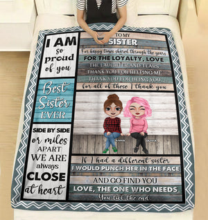 Side By Side Or Miles Apart We Are Always Close At Heart Personalized Sibling Blanket, Gift For Siblings - Blanket - GoDuckee