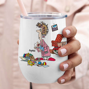 I Looked Up My Symptoms Turns Out I Just Have Kids, Personalized Mom White Mug, Accent, Wine Tumbler Gift For Mom - Coffee Mug - GoDuckee