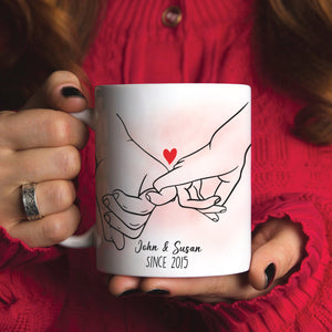 I Pinky Promise To Always Be By Your Side Personalized Couple Mug, Gift For Couple - Coffee Mug - GoDuckee