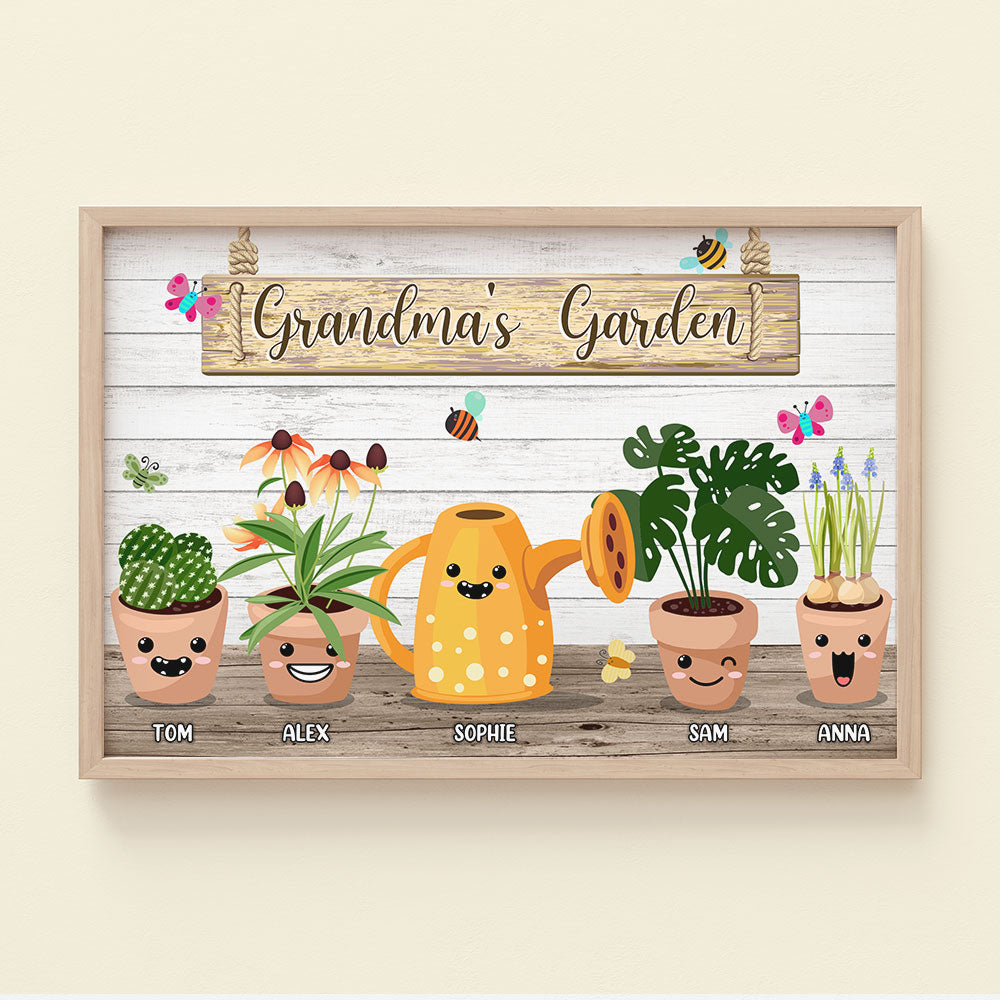 Grandma's Garden Personalized Gardening Canvas Printed, Gift For Grandma - Poster & Canvas - GoDuckee