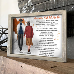 Miss Me But Let Me Go Personalized Heaven Couple Canvas Printed - Poster & Canvas - GoDuckee