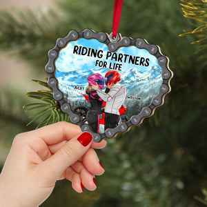 Riding Partners For Life Personalized Motorcycle Ornament, Christmas Gift - Ornament - GoDuckee