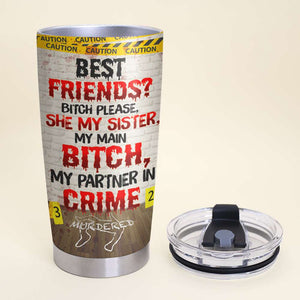 My Partner In Crime, Horror Best Friend Personalized Tumbler - Tumbler Cup - GoDuckee
