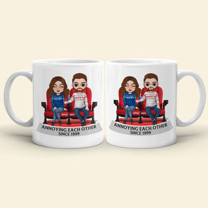 Movie Couple Annoying Each Other Since [Custom Year], Personalized Couple White Mug - Coffee Mug - GoDuckee