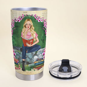 Personalized Reading Girl Tumbler - It Ends with Us - Colleen Hoover - Tumbler Cup - GoDuckee