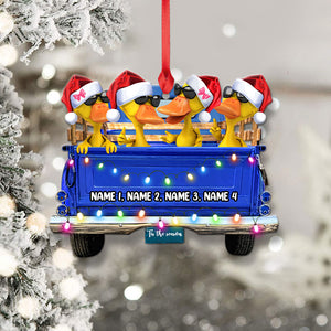 Pickup Truck Duck - Personalized Christmas Ornament - Christmas Gift For Best Friends - Ornament - GoDuckee