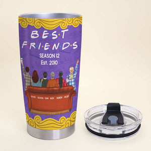 There Are Friends There Is Family And Then There Are Friends That Become Family, Personalized Tumbler Gift For Besties - Tumbler Cup - GoDuckee