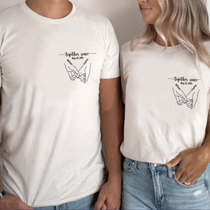 Couple Together Since [Custom Date], Personalized Couple Anniversary Shirt - Shirts - GoDuckee
