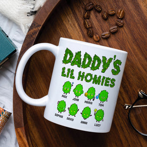 Daddy's Lil Homies Personalized Weed Mug Gift For Dad - Coffee Mug - GoDuckee