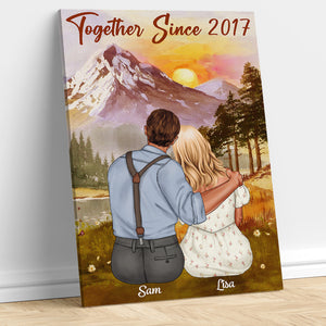 Together Since Personalized Canvas Print - Poster & Canvas - GoDuckee