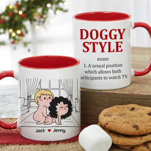 Doggy Style, Personalized Tumbler, Funny Couple Tumbler, Gift For Couple - Coffee Mug - GoDuckee